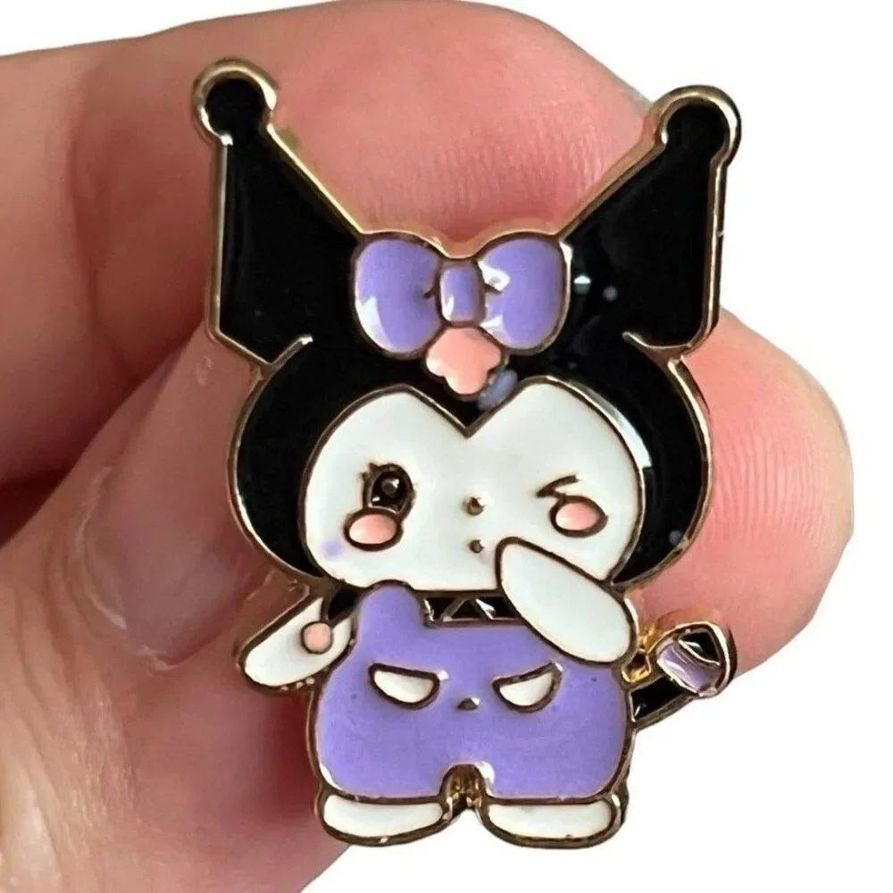 Baby Bunny Purple Kawaii Chibi Enamel Pin